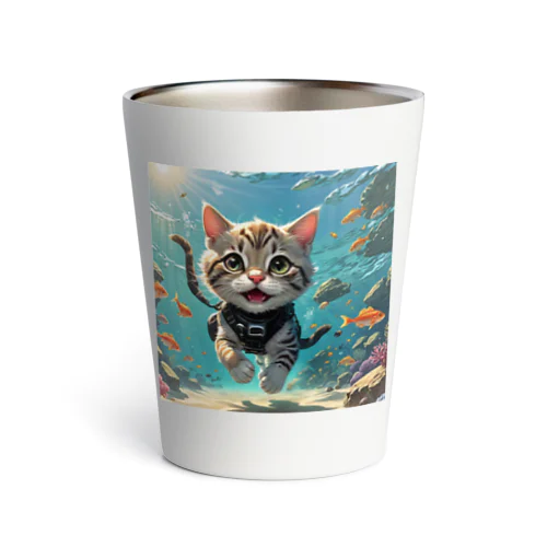 猫ダイバー Thermo Tumbler