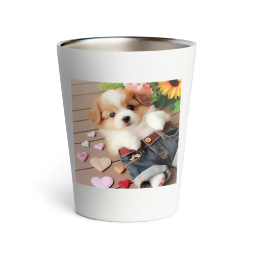 ジーパンがかわいいねー犬には　お似合いかも Thermo Tumbler