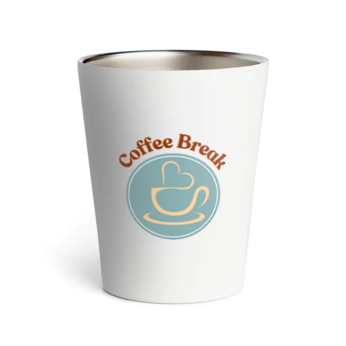 「coffee break 」ワンポイントTシャツ サーモタンブラー