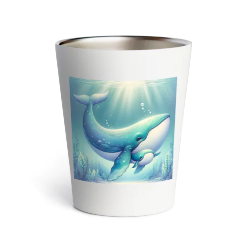 ほのぼのクジラの親子 Thermo Tumbler