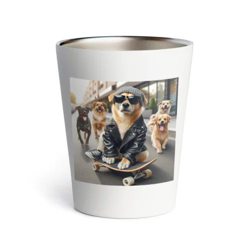 スケートボードの犬 グッズ Thermo Tumbler