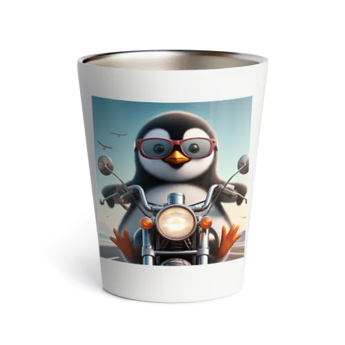 サングラスをかけたワイルドなペンギン① Thermo Tumbler