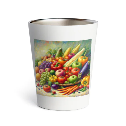 油絵風の野菜 Thermo Tumbler