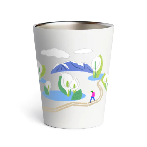 あの水辺　至仏山と水芭蕉 Thermo Tumbler