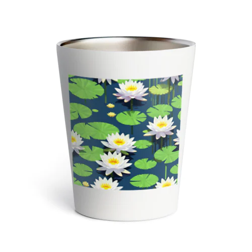 ピクセルアートの5月_水芭蕉（みずばしょう） Thermo Tumbler