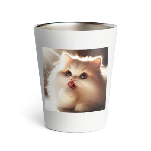 声だして　呼び込むねこちゃん Thermo Tumbler