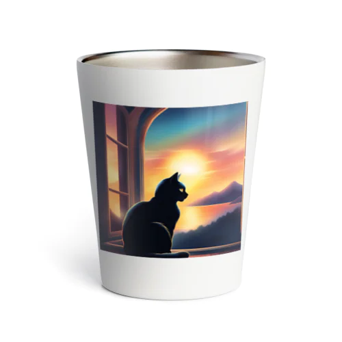 黒猫 黒ちゃん Thermo Tumbler