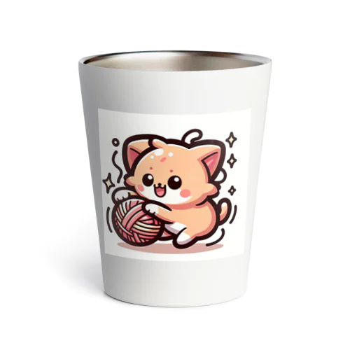 LINEスタンプ風の猫01 Thermo Tumbler