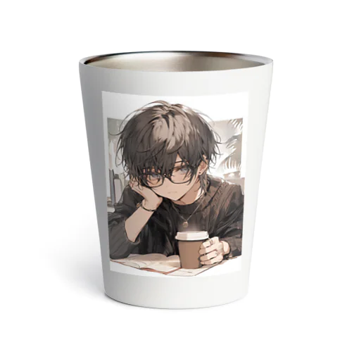 コーヒーと黒メガネ Thermo Tumbler