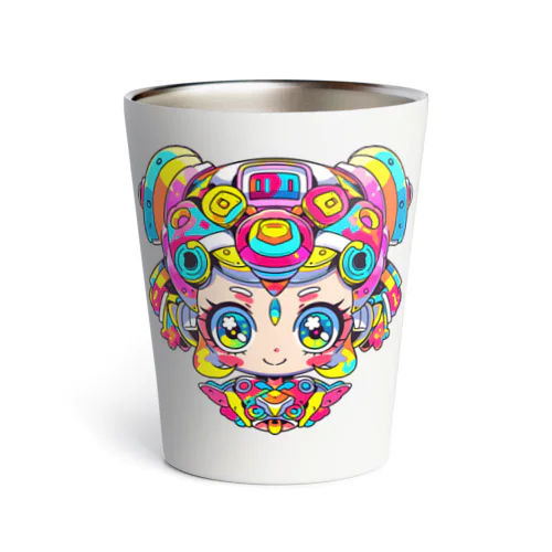 カラフルサイバーパンク少女 Thermo Tumbler