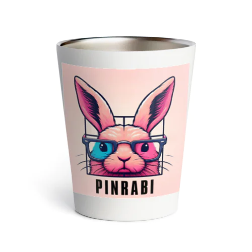 PINRABI【クールで個性的なピンクのウサギ】 Thermo Tumbler