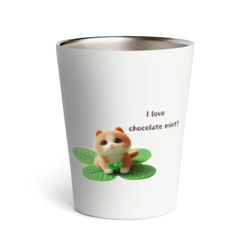 猫とチョコミント Thermo Tumbler