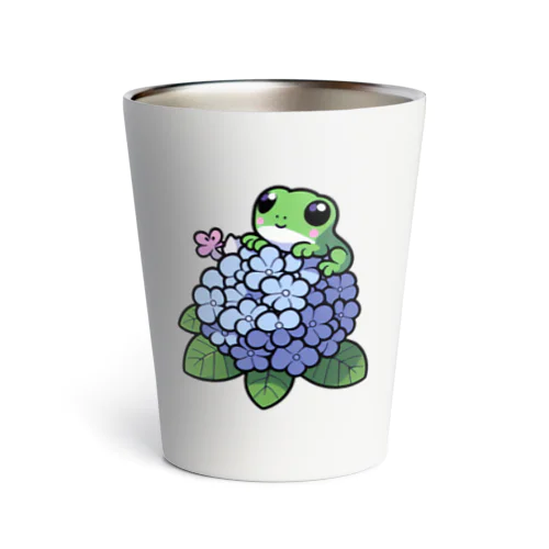 あじさいの花と🐸カエル君 サーモタンブラー