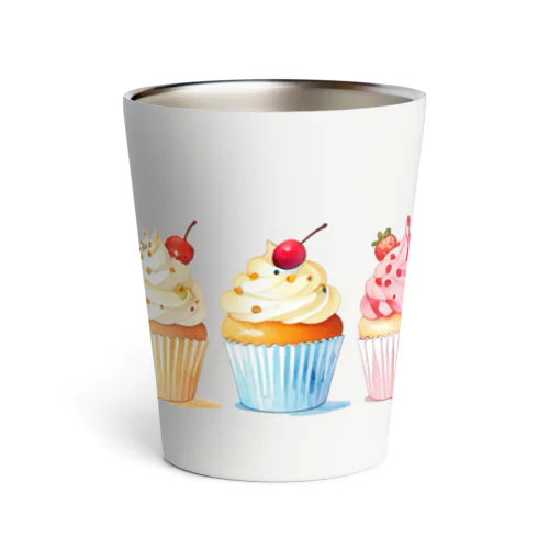 カラフルなカップケーキ🧁 Thermo Tumbler