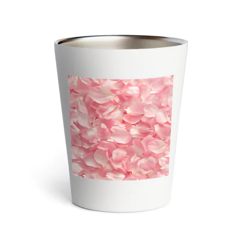 桃色の花びら綺麗 Thermo Tumbler