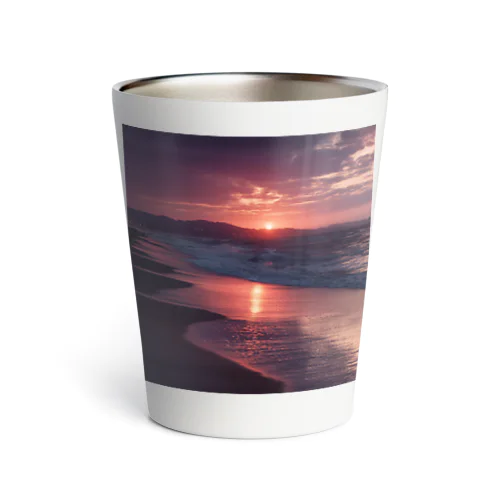 海辺の夕日 Thermo Tumbler