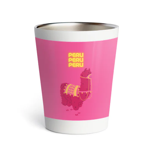 PINKのアルパカ001 Thermo Tumbler