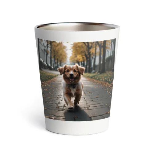 散歩している犬 Thermo Tumbler