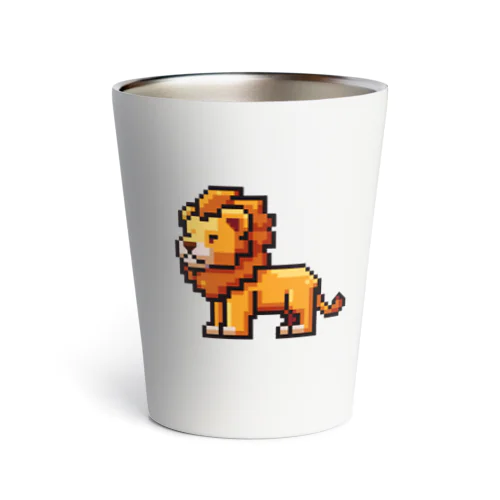 ドット絵のライオン Thermo Tumbler