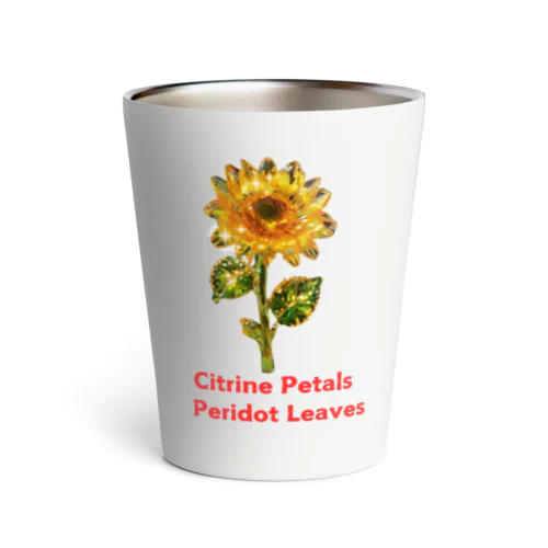 シトリンの花びらとペリドットの葉 Thermo Tumbler