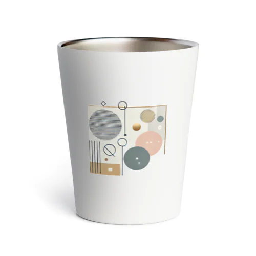 「パステルジオメトリック・デザイン」 Thermo Tumbler