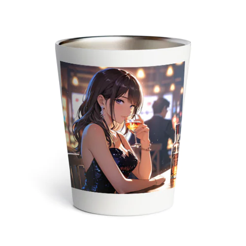 夜のバーで煌めく微笑 Thermo Tumbler
