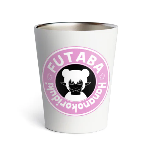ロゴ風イラスト（ピンク） Thermo Tumbler