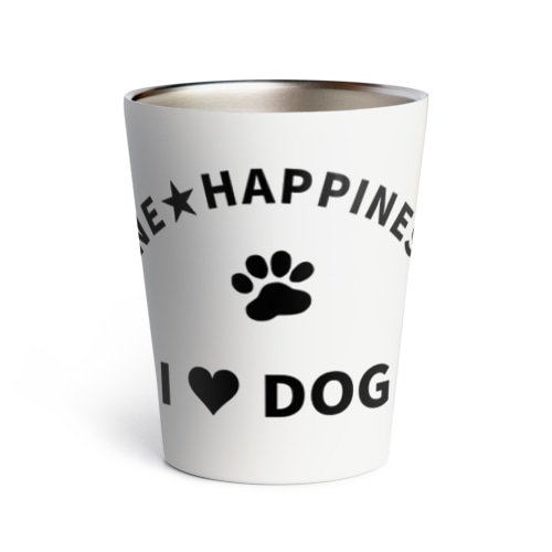 I LOVE DOG　ONEHAPPINESS Thermo Tumbler