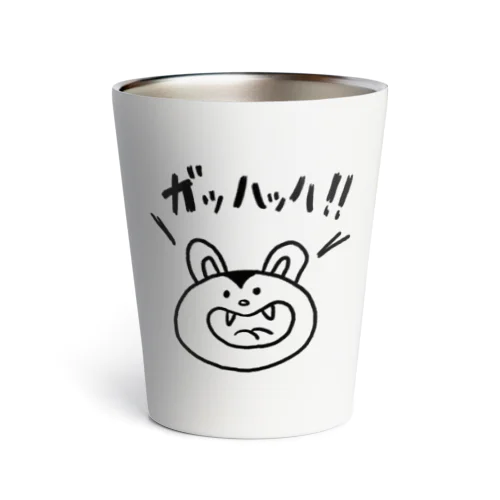 大胆に笑うドラキュラのうさぎ Thermo Tumbler