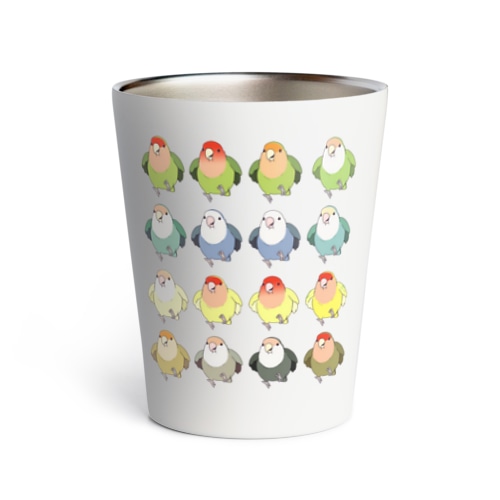 コザクラインコ色変わりいろいろ Thermo Tumbler