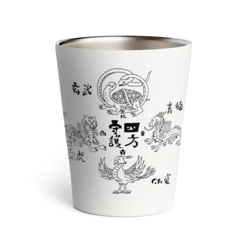 四神 (黒) Thermo Tumbler