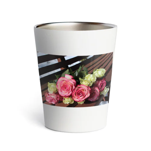 黄色の薔薇は金運アップの花 Thermo Tumbler