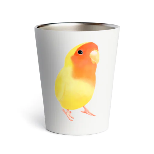 コザクラインコ　おすましルチノー【まめるりはことり】 Thermo Tumbler