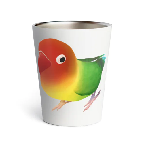 ボタンインコ　おすましルリゴシボタンインコ【まめるりはことり】 Thermo Tumbler