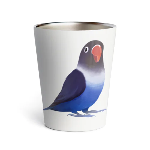 ボタンインコ　おすましコバルトブルー【まめるりはことり】 Thermo Tumbler