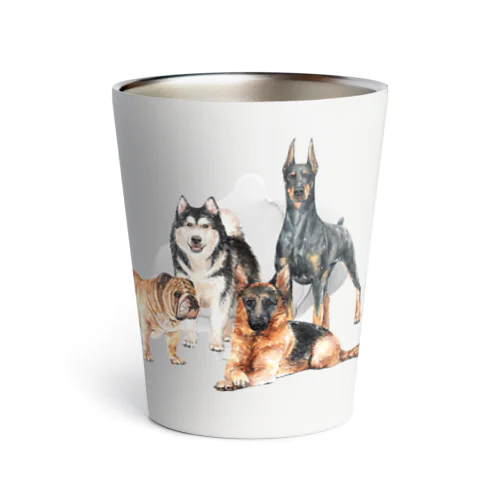 ちょっぴり強面の大きい犬たち。 Thermo Tumbler