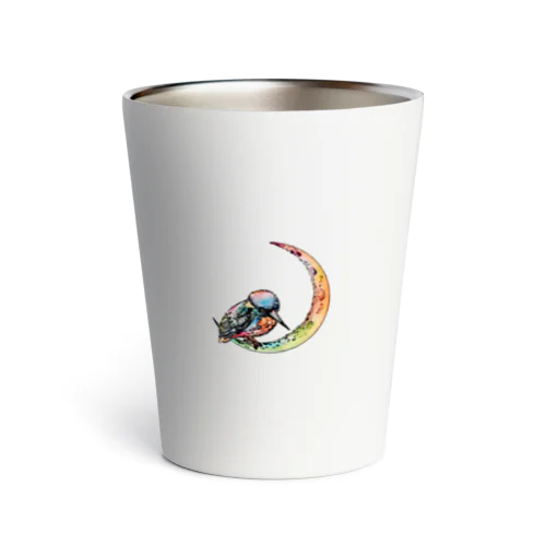 Kingfisher on the moon【colorful】 Thermo Tumbler