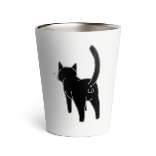 ねこけつω（黒猫） Thermo Tumbler