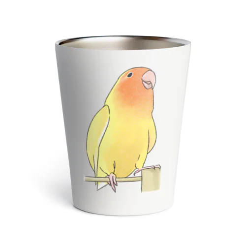 得意げ可愛い　コザクラインコちゃん【まめるりはことり】 Thermo Tumbler