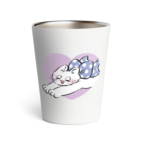 ハートねこ（パープル） Thermo Tumbler