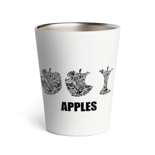 モノクロ　Apples Thermo Tumbler