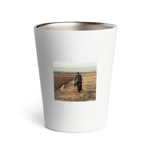 Old man & dog Thermo Tumbler