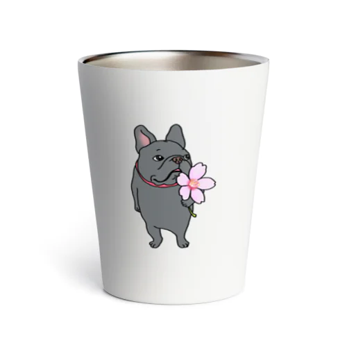 春が待ち遠しいフレブルちゃん。パイドさん。 Thermo Tumbler