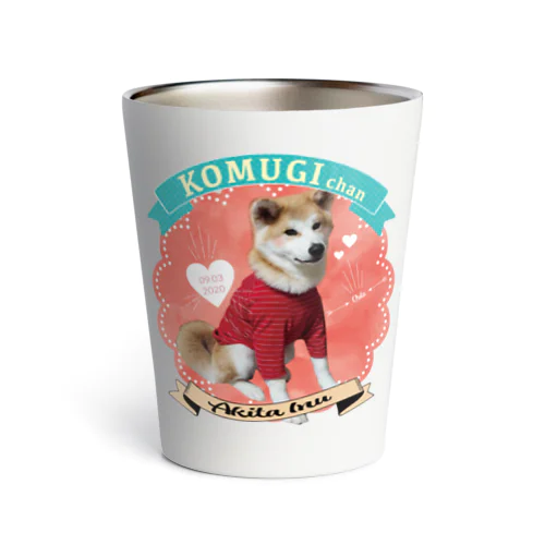 ★オーダー品★秋田犬の小麦ちゃんA Thermo Tumbler