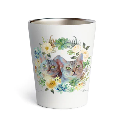 猫カフェラグドールあられしずくflower Thermo Tumbler