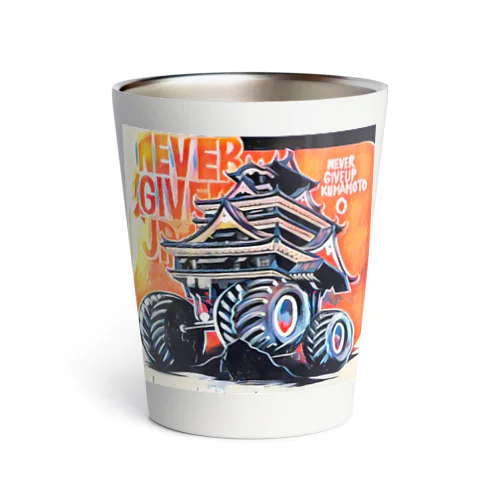 never give up KUMAMOTO  Thermo Tumbler