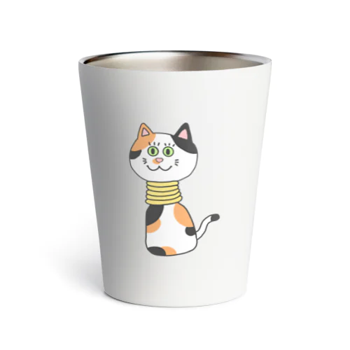 くびなが猫(三毛) Thermo Tumbler