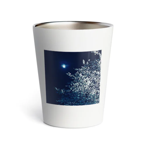 夜桜と月 Thermo Tumbler