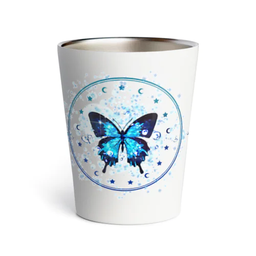 Dreamy butterfly blue Thermo Tumbler