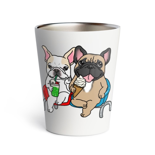 公園の仲良しフレブル。 Thermo Tumbler